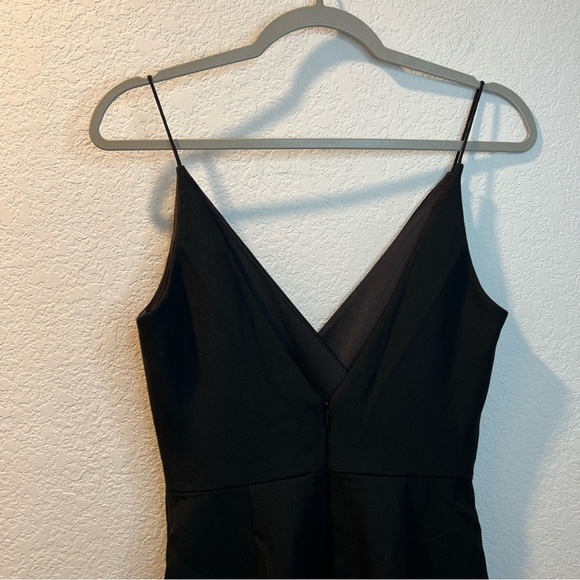 Women’s new After Six 6824 black spaghetti strap crepe v-neck ball gown size 2 - Picture 7 of 7